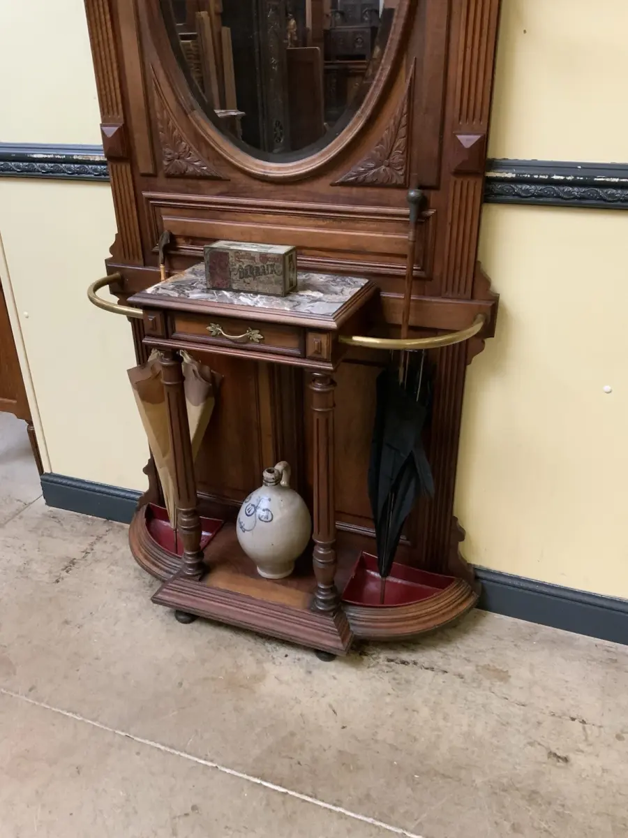 Antik - Garderobe mit Schub, Kleiderständer - Jugendstil -  Lieferung möglich! 9