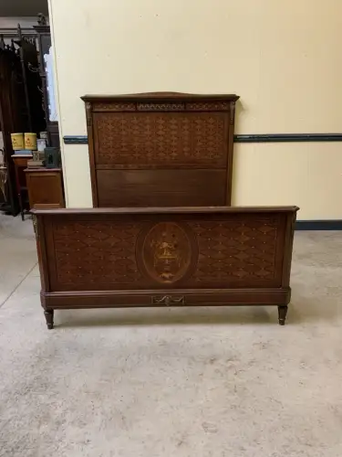 Antikes sensationelles Jugendstil Prunk Bett mit Intarsien - Lieferung möglich!