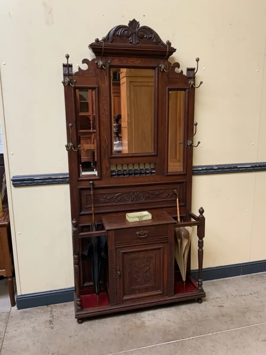 Antik - Garderobe mit Schrank und Schub - Jugendstil -  Lieferung möglich! 1