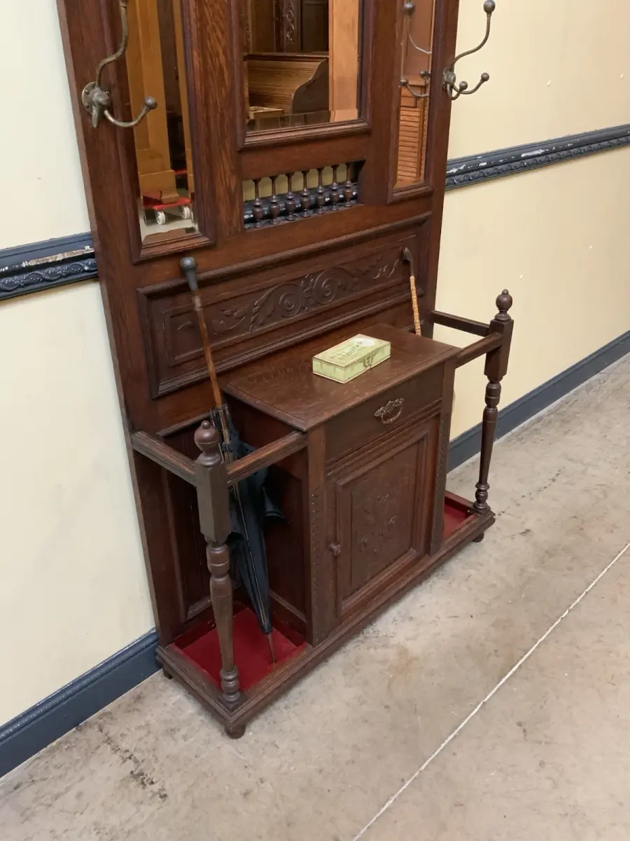 Antik - Garderobe mit Schrank und Schub - Jugendstil -  Lieferung möglich! 11