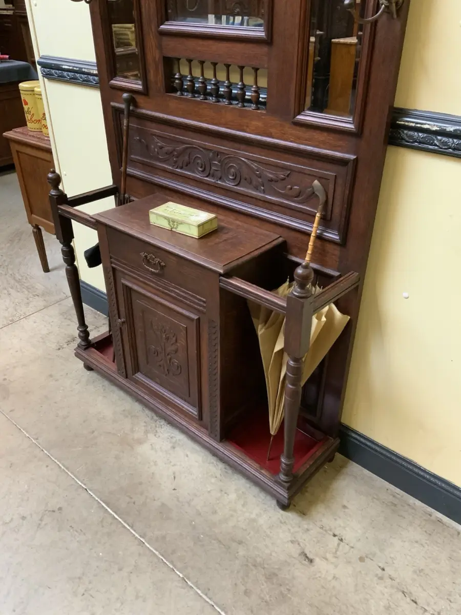 Antik - Garderobe mit Schrank und Schub - Jugendstil -  Lieferung möglich! 12