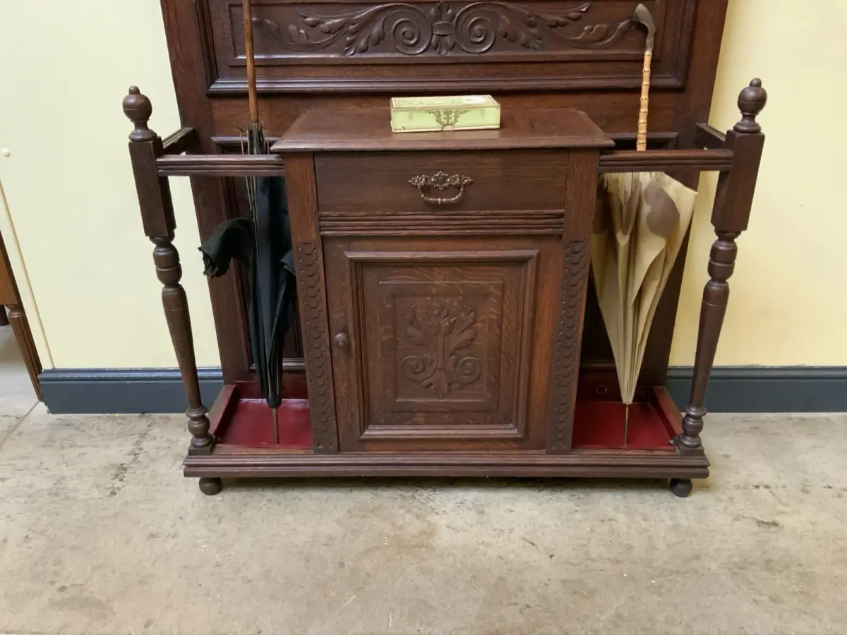 Antik - Garderobe mit Schrank und Schub - Jugendstil -  Lieferung möglich! 13