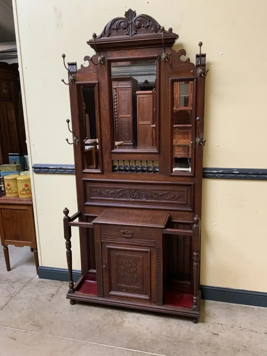 Antik - Garderobe mit Schrank und Schub - Jugendstil -  Lieferung möglich! 17