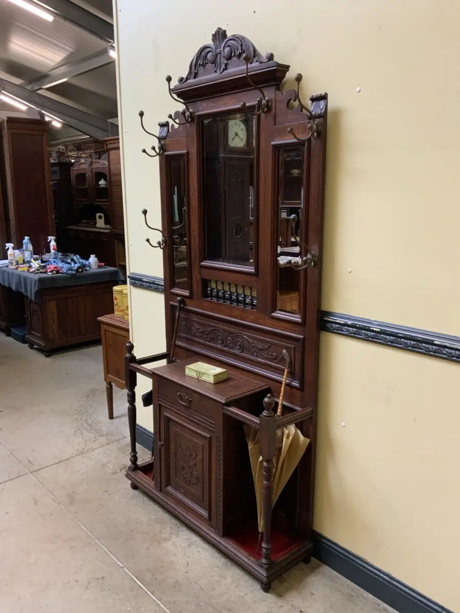 Antik - Garderobe mit Schrank und Schub - Jugendstil -  Lieferung möglich! 3