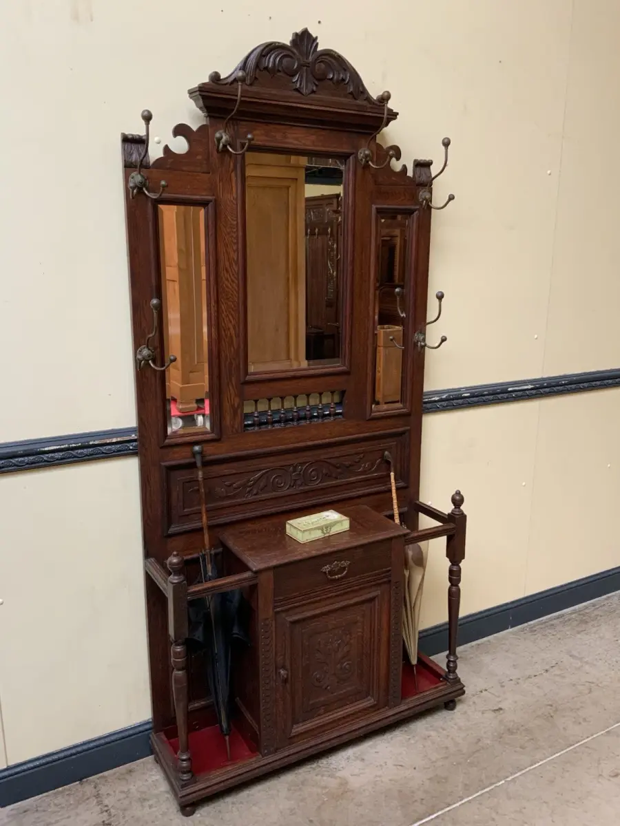 Antik - Garderobe mit Schrank und Schub - Jugendstil -  Lieferung möglich! 4