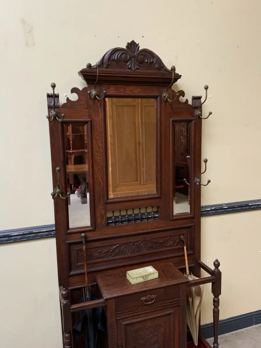 Antik - Garderobe mit Schrank und Schub - Jugendstil -  Lieferung möglich! 5