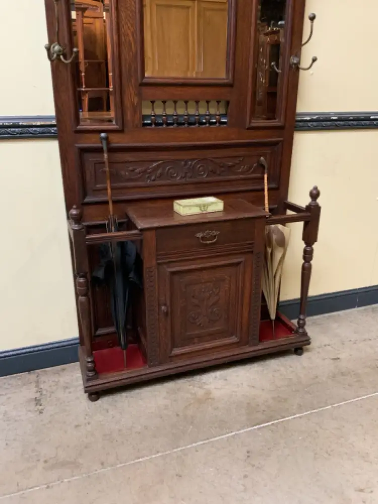 Antik - Garderobe mit Schrank und Schub - Jugendstil -  Lieferung möglich! 6