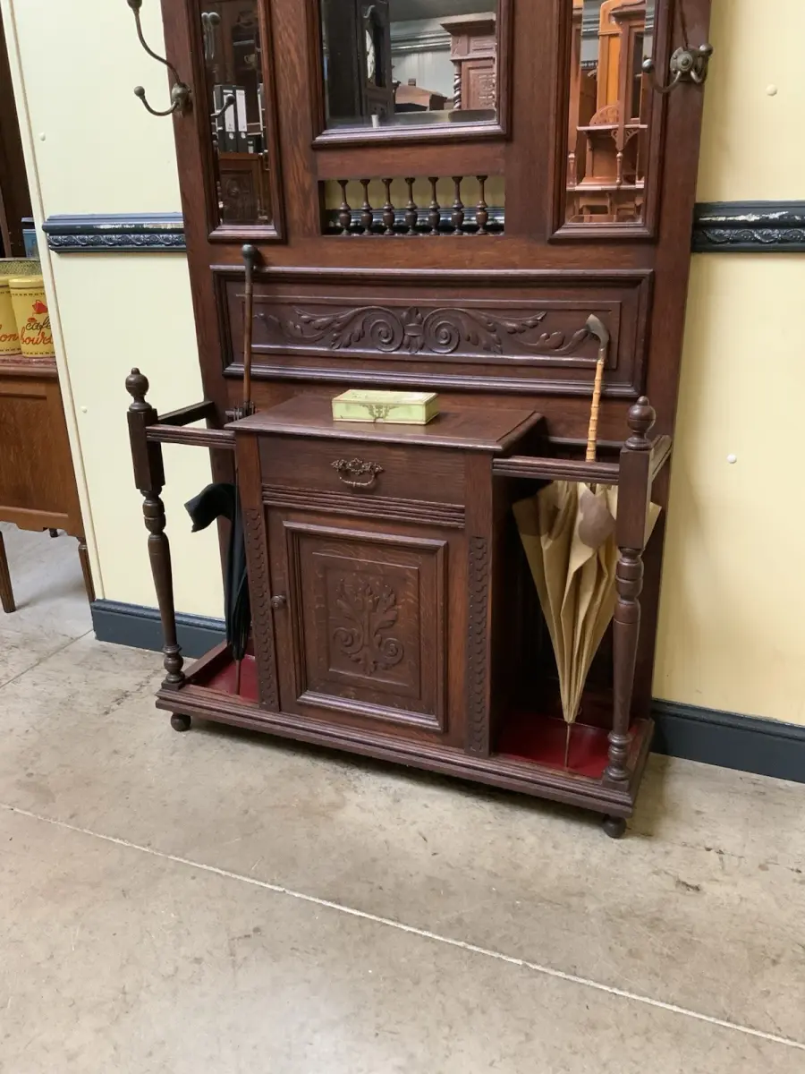 Antik - Garderobe mit Schrank und Schub - Jugendstil -  Lieferung möglich! 7