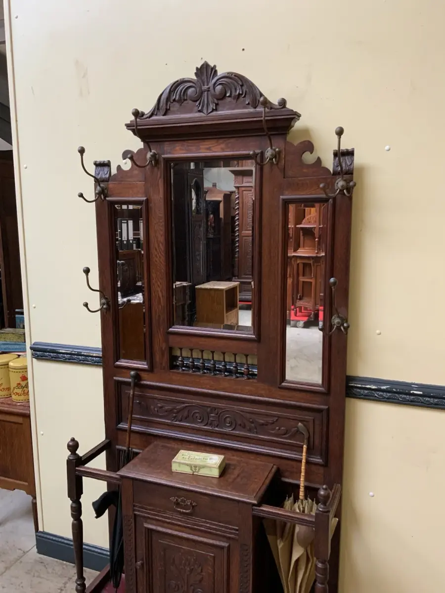 Antik - Garderobe mit Schrank und Schub - Jugendstil -  Lieferung möglich! 8