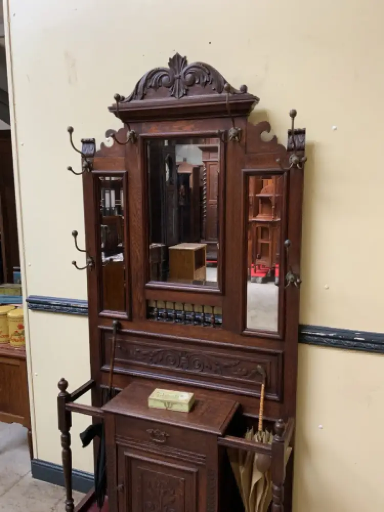 Antik - Garderobe mit Schrank und Schub - Jugendstil -  Lieferung möglich! 8