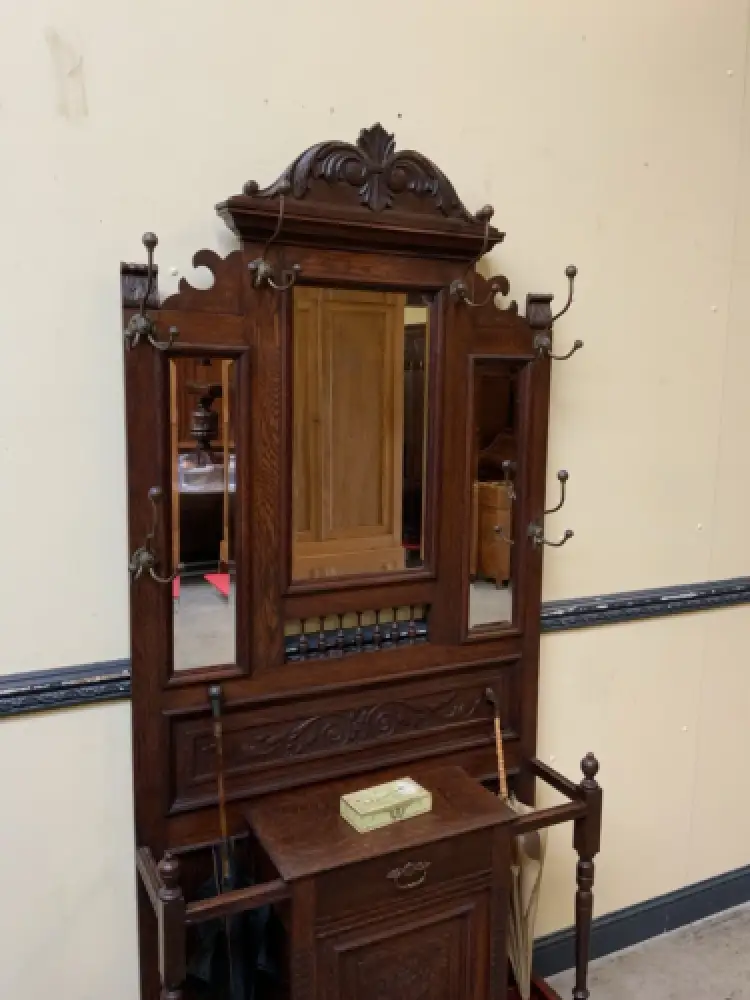 Antik - Garderobe mit Schrank und Schub - Jugendstil -  Lieferung möglich! 9