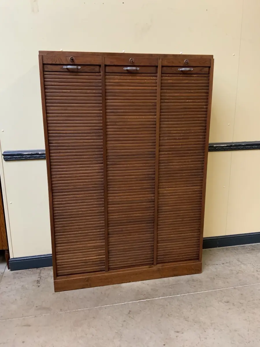 Antiker Art Deco Rolladen Archiv Schrank - Traumhaft - Lieferung möglich! 0