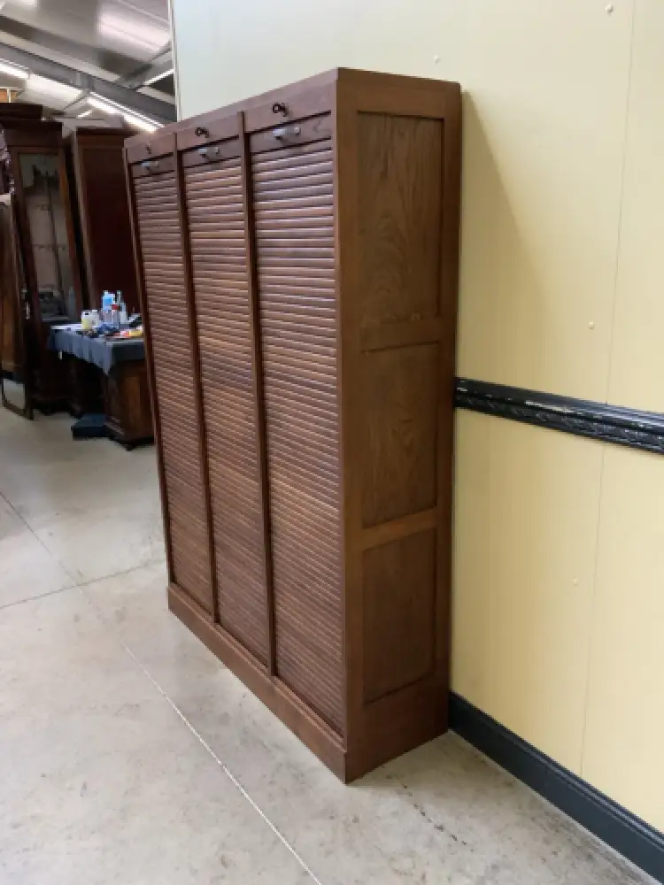 Antiker Art Deco Rolladen Archiv Schrank - Traumhaft - Lieferung möglich! 3