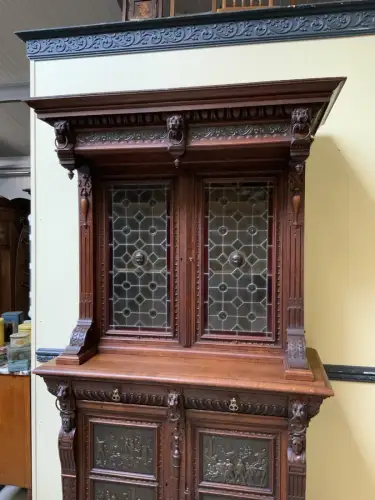 Antiker Gründerzeit  Bücherschrank, Vitrine, Buffet - Lieferung möglich!