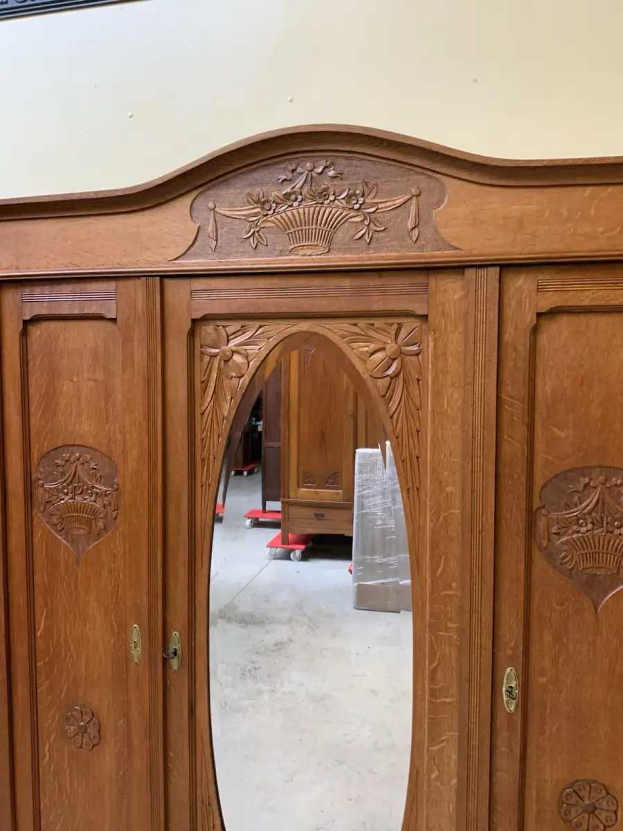 Antiker Jugendstil Kleiderschrank - Traumhaft -  Lieferung möglich! 11
