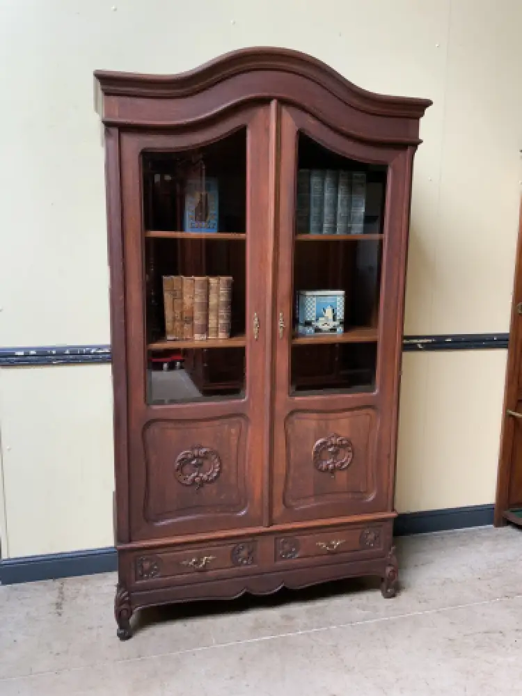 Antike Historismus Vitrine, Bücherschrank - Louis XV - Lieferung möglich! 14