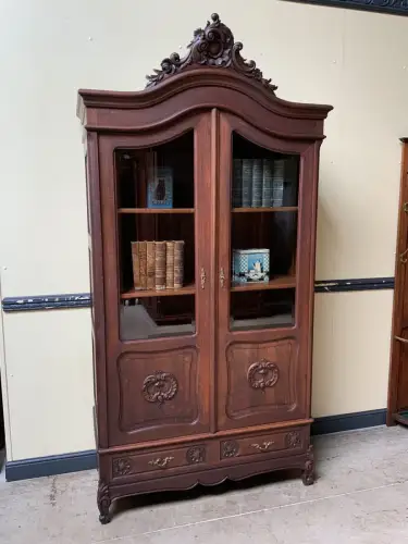 Antike Historismus Vitrine, Bücherschrank - Louis XV - Lieferung möglich!