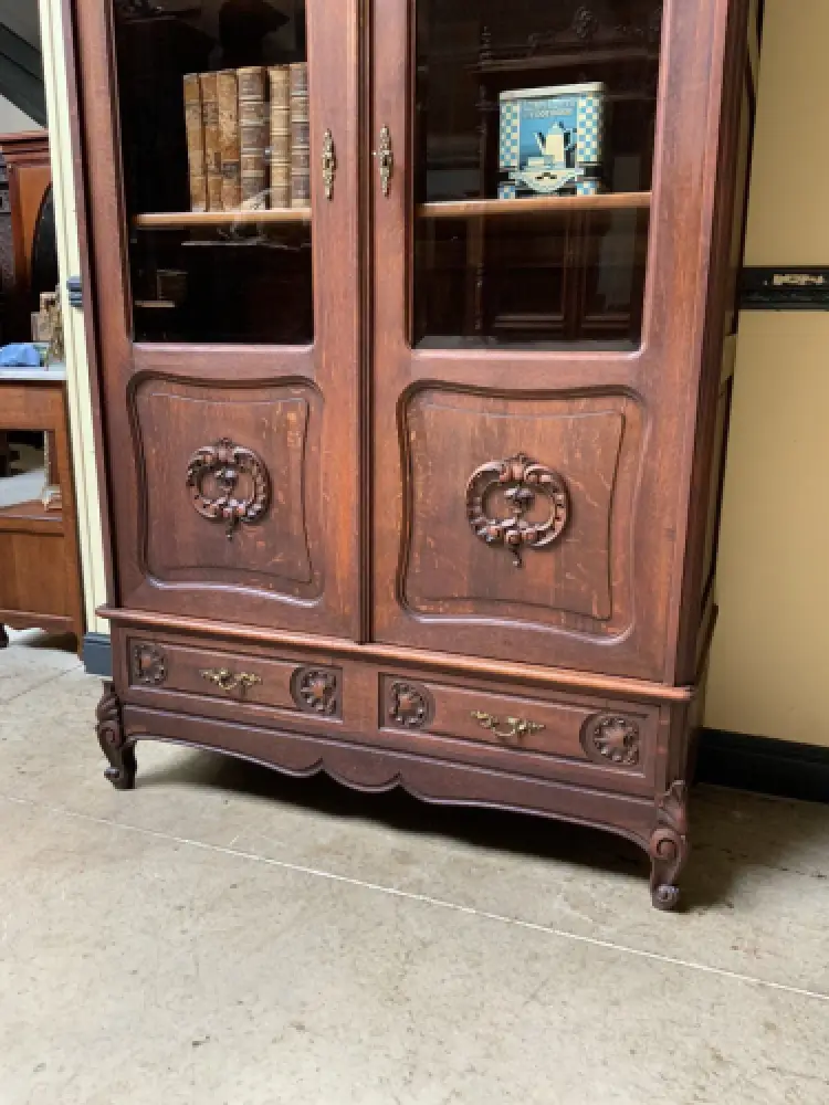 Antike Historismus Vitrine, Bücherschrank - Louis XV - Lieferung möglich! 9