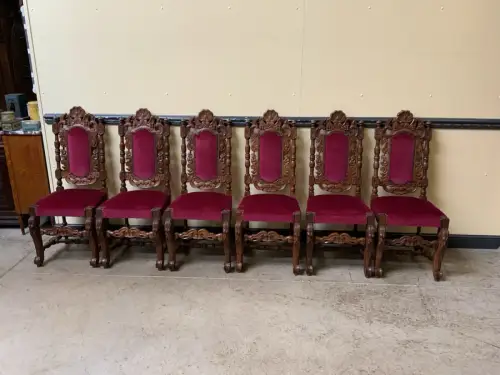 6 antike hohe Neorenaissance Stühle - Historismus  - Lieferung möglich!