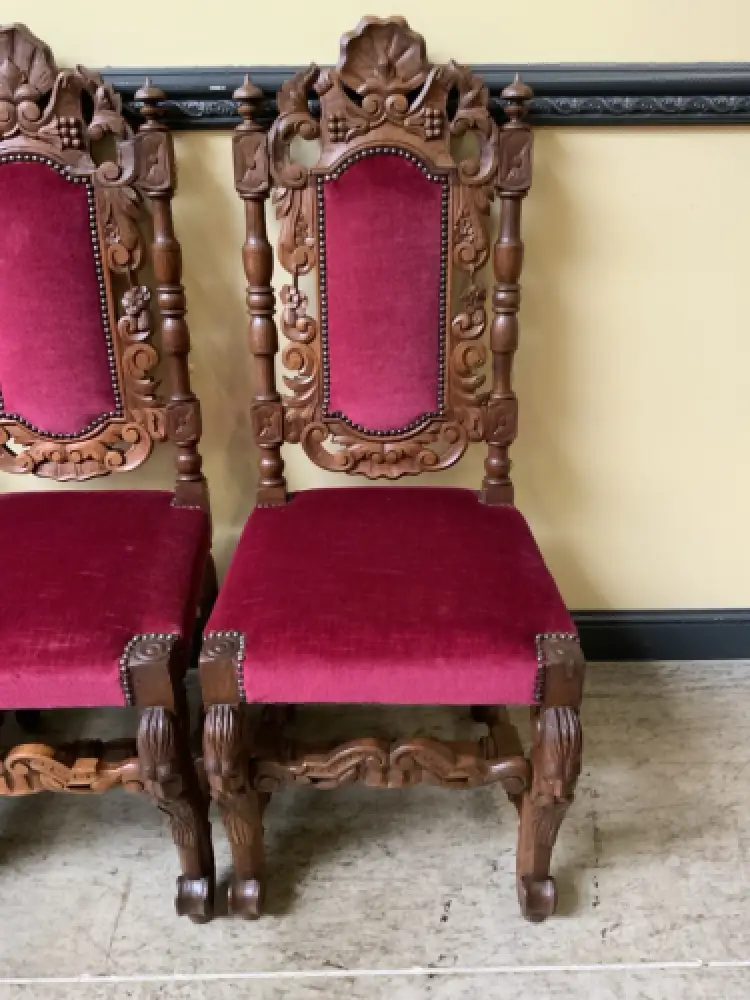 6 antike hohe Neorenaissance Stühle - Historismus  - Lieferung möglich! 10