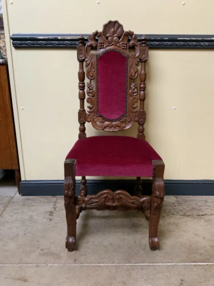 6 antike hohe Neorenaissance Stühle - Historismus  - Lieferung möglich! 12