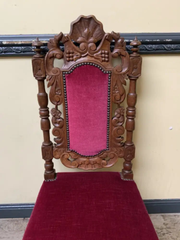 6 antike hohe Neorenaissance Stühle - Historismus  - Lieferung möglich! 15