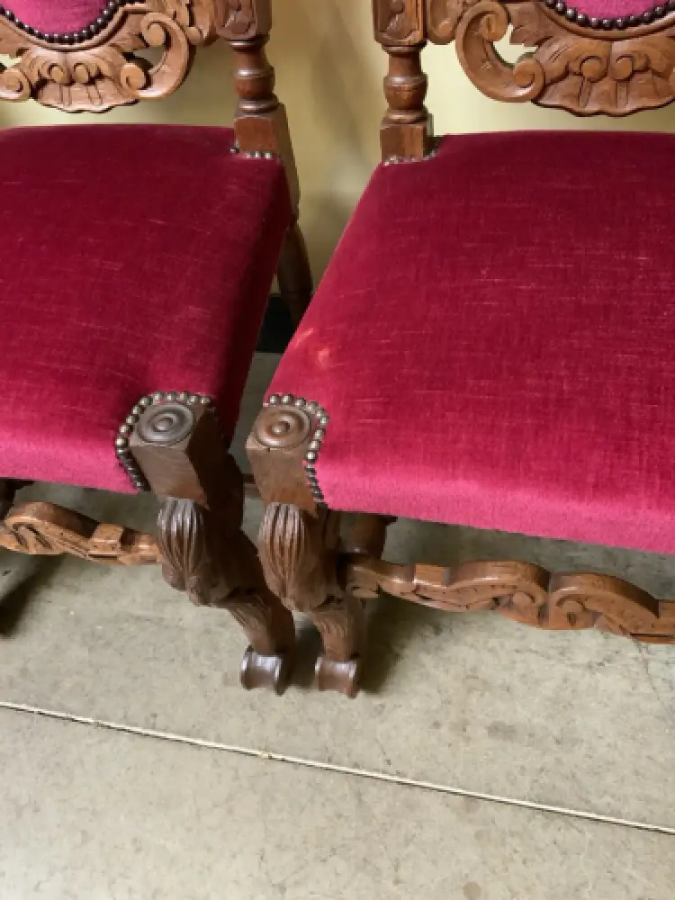 6 antike hohe Neorenaissance Stühle - Historismus  - Lieferung möglich! 17