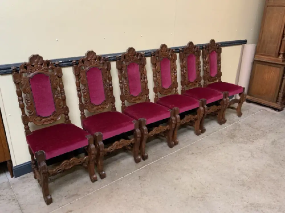 6 antike hohe Neorenaissance Stühle - Historismus  - Lieferung möglich! 2