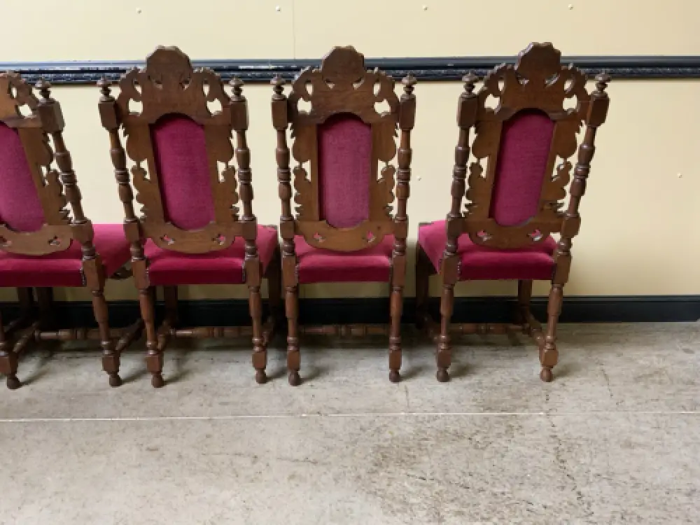 6 antike hohe Neorenaissance Stühle - Historismus  - Lieferung möglich! 20