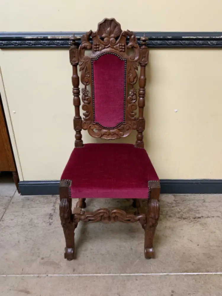 6 antike hohe Neorenaissance Stühle - Historismus  - Lieferung möglich! 3