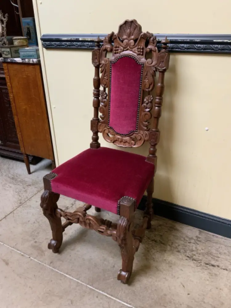 6 antike hohe Neorenaissance Stühle - Historismus  - Lieferung möglich! 4