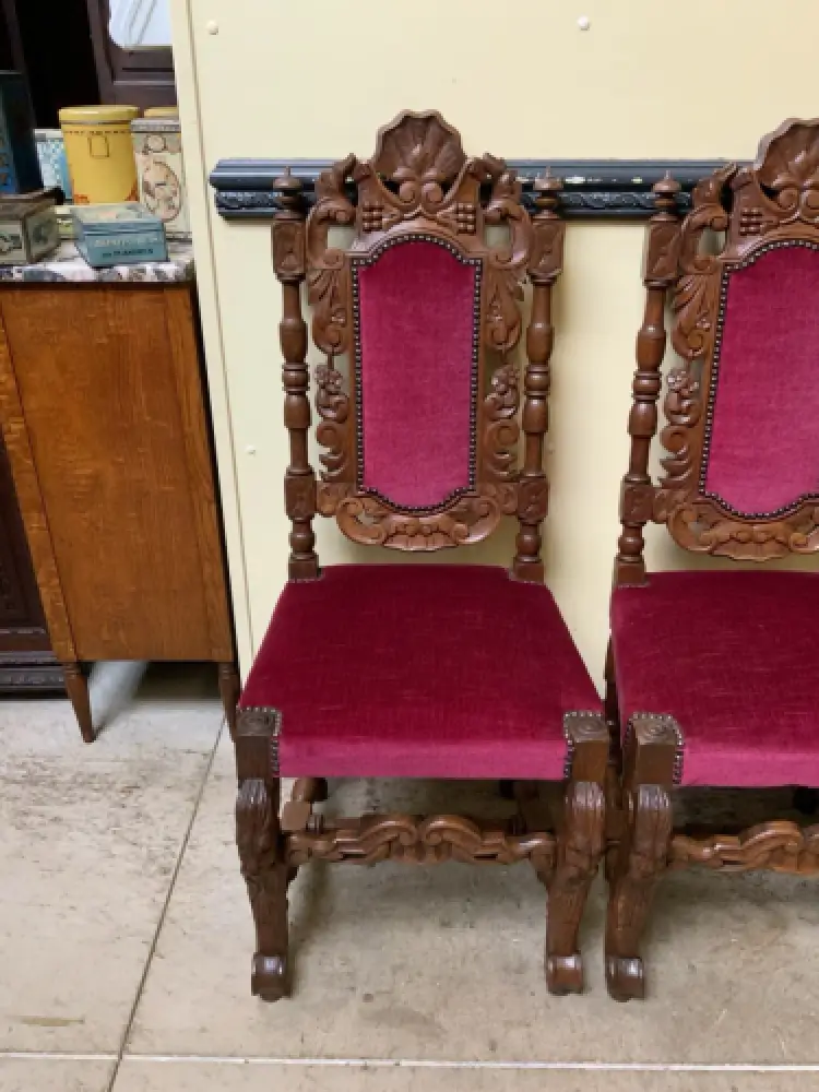 6 antike hohe Neorenaissance Stühle - Historismus  - Lieferung möglich! 5