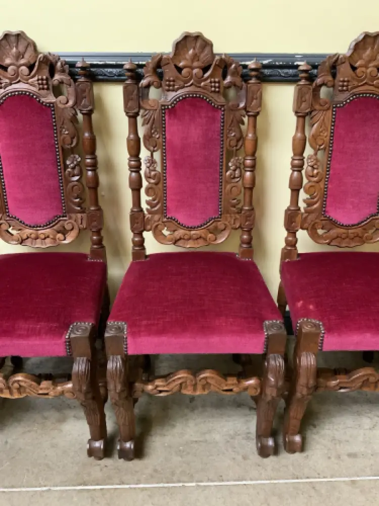 6 antike hohe Neorenaissance Stühle - Historismus  - Lieferung möglich! 7