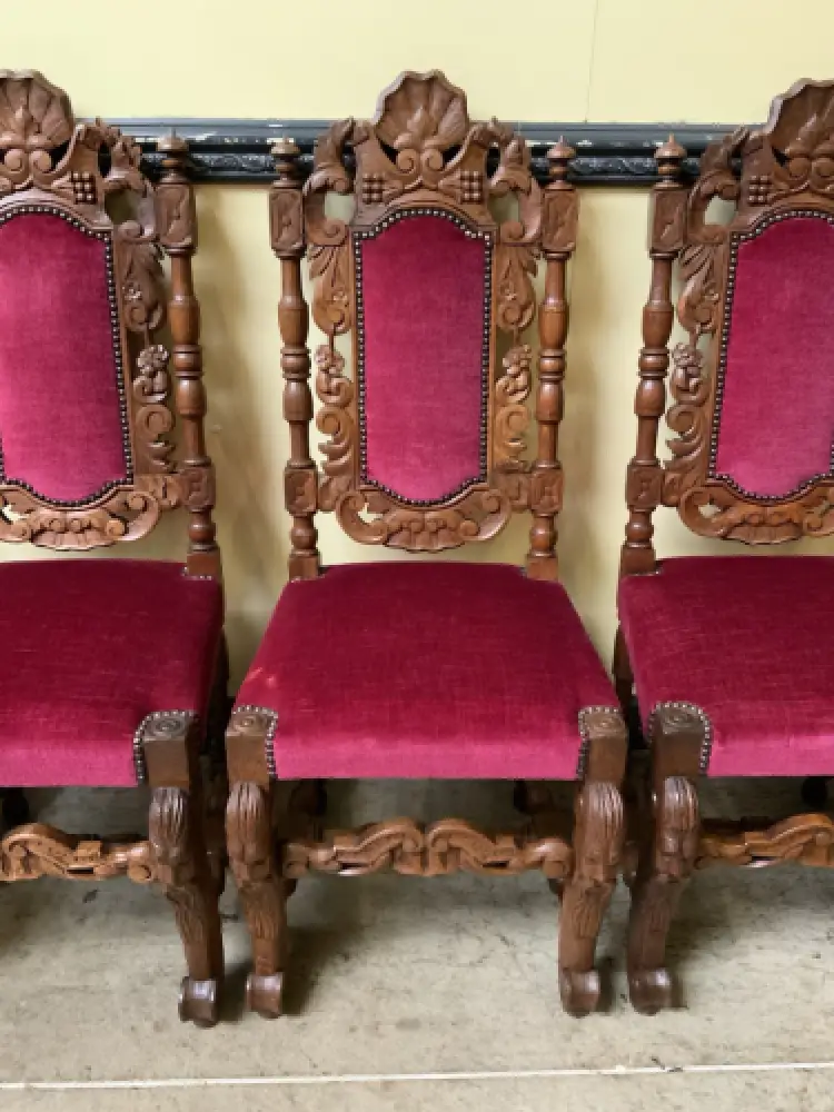 6 antike hohe Neorenaissance Stühle - Historismus  - Lieferung möglich! 8