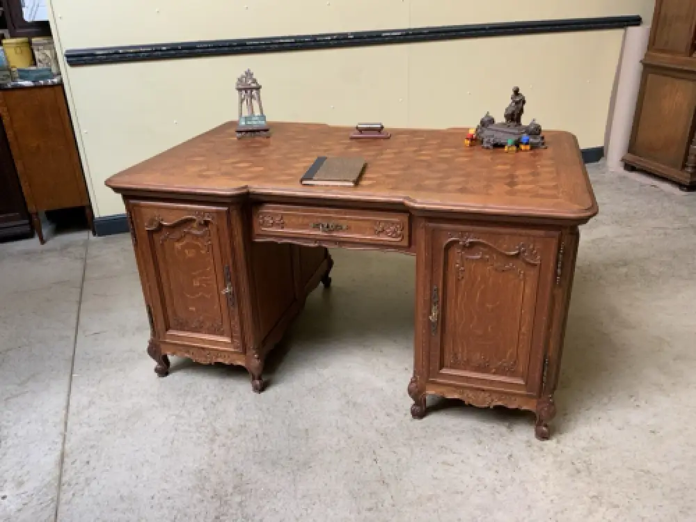 Antik - Doppelseitiger Schreibtisch - Historismus, Louis XV - Lieferung möglich! 1