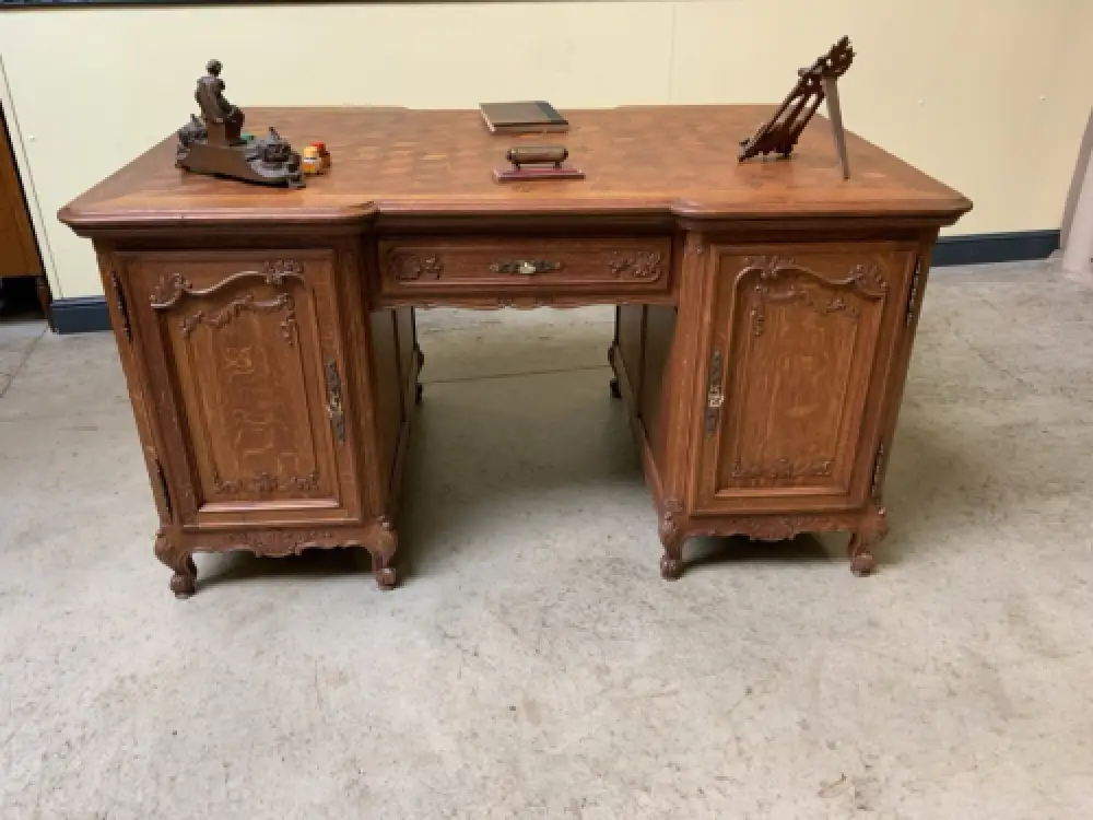 Antik - Doppelseitiger Schreibtisch - Historismus, Louis XV - Lieferung möglich! 16