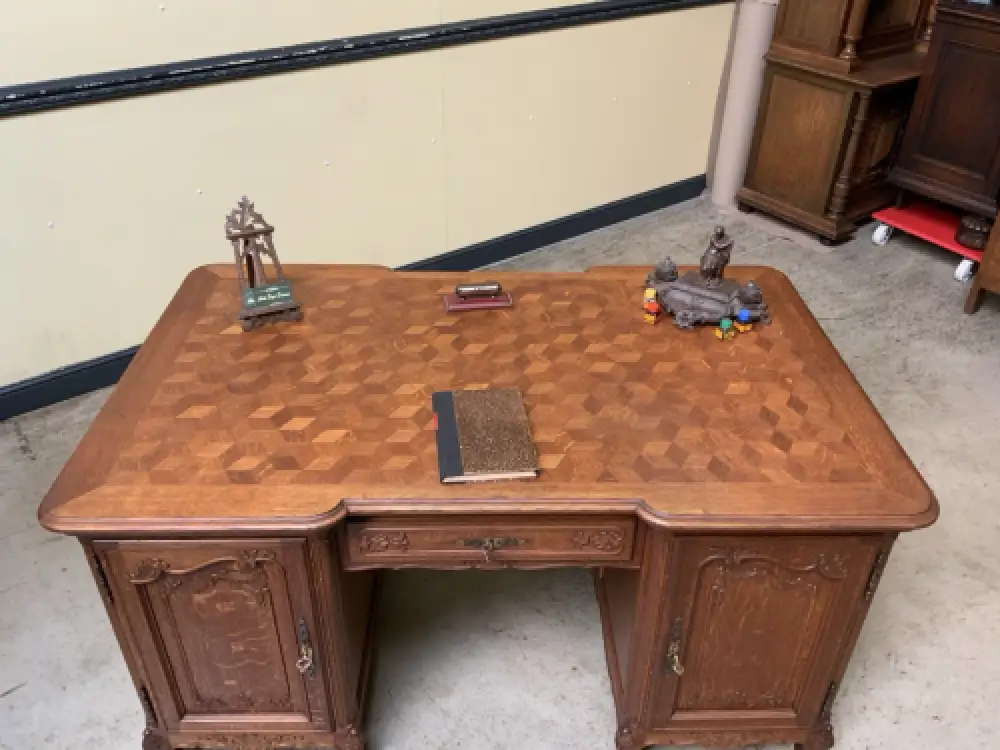 Antik - Doppelseitiger Schreibtisch - Historismus, Louis XV - Lieferung möglich! 4