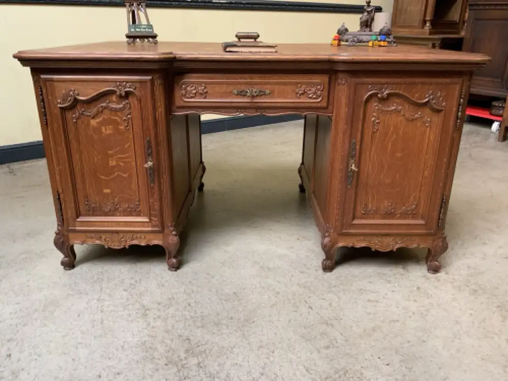 Antik - Doppelseitiger Schreibtisch - Historismus, Louis XV - Lieferung möglich! 6