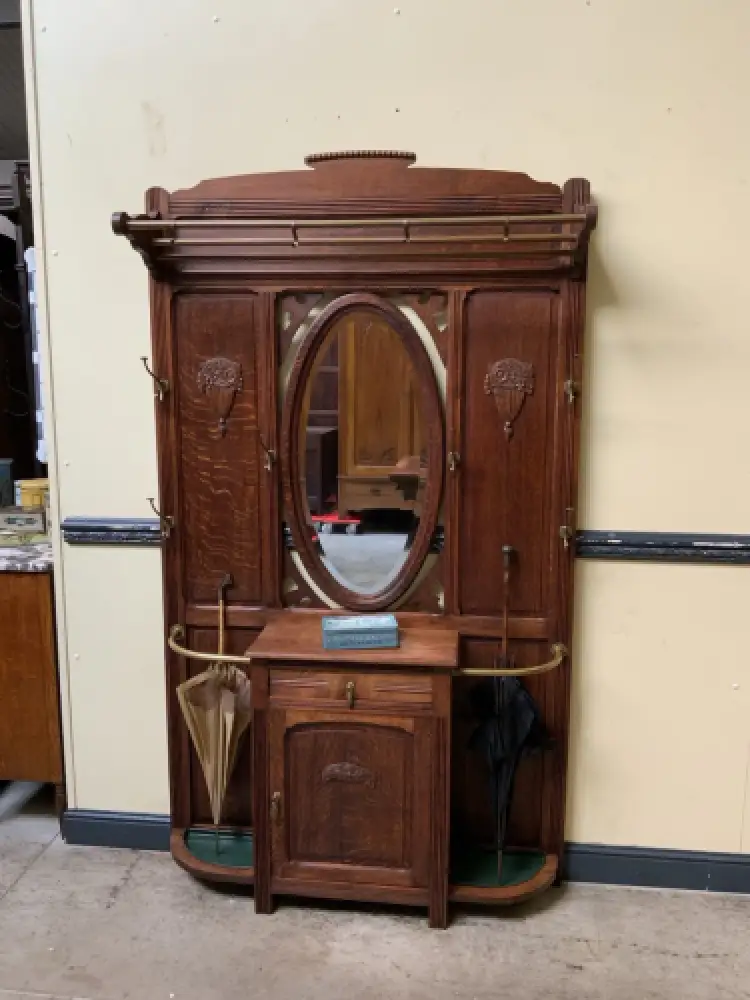 Antike Art Deco Garderobe mit Schrank und  Schub - Traumhaft -Lieferung möglich! 1