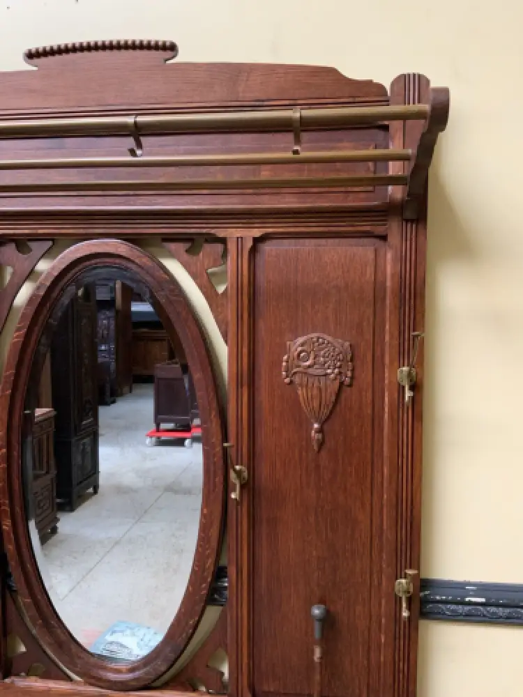 Antike Art Deco Garderobe mit Schrank und  Schub - Traumhaft -Lieferung möglich! 13