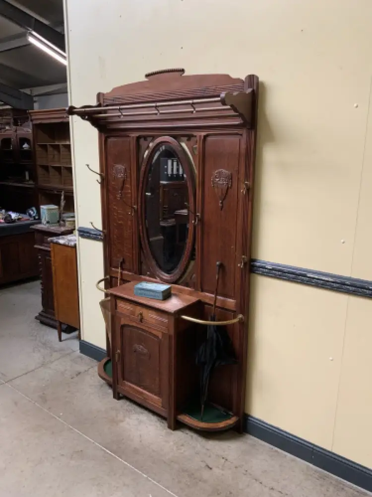 Antike Art Deco Garderobe mit Schrank und  Schub - Traumhaft -Lieferung möglich! 6