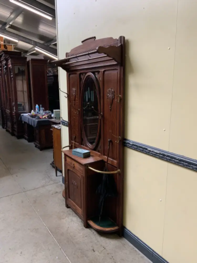 Antike Art Deco Garderobe mit Schrank und  Schub - Traumhaft -Lieferung möglich! 7