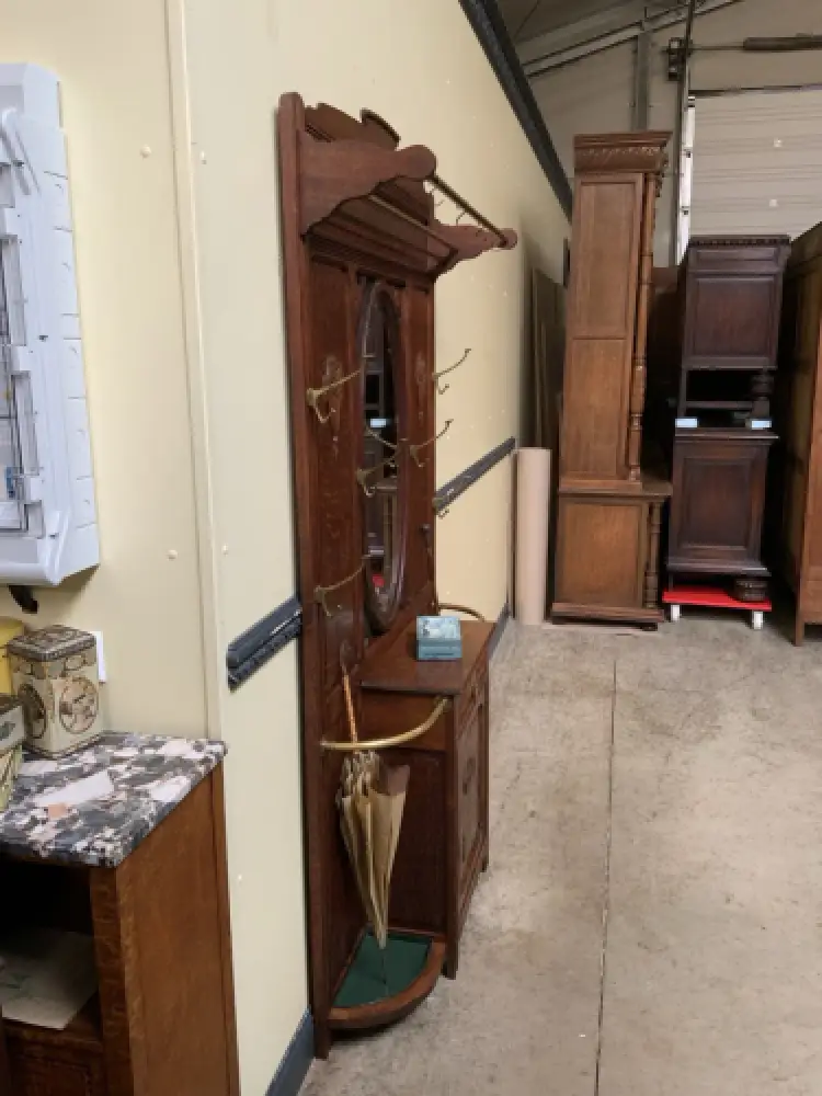 Antike Art Deco Garderobe mit Schrank und  Schub - Traumhaft -Lieferung möglich! 8