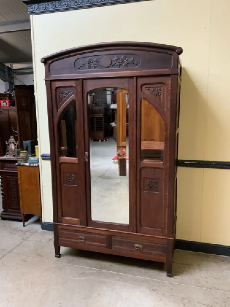 Antik - Kleiderschrank, Wäscheschrank - Jugendstil - Lieferung möglich! 0