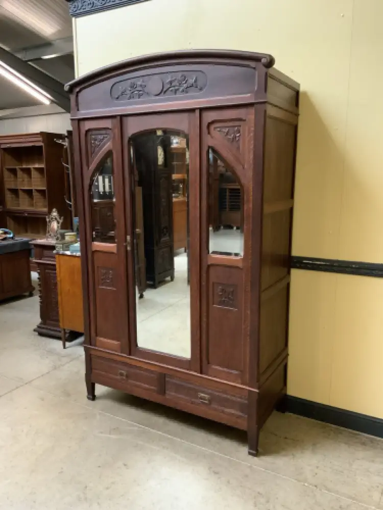 Antik - Kleiderschrank, Wäscheschrank - Jugendstil - Lieferung möglich! 2