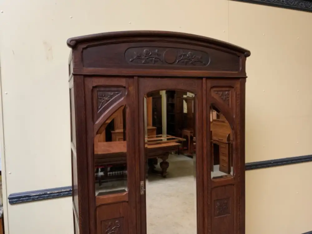 Antik - Nußbaum Kleiderschrank, Wäscheschrank - Jugendstil - Lieferung möglich! 5