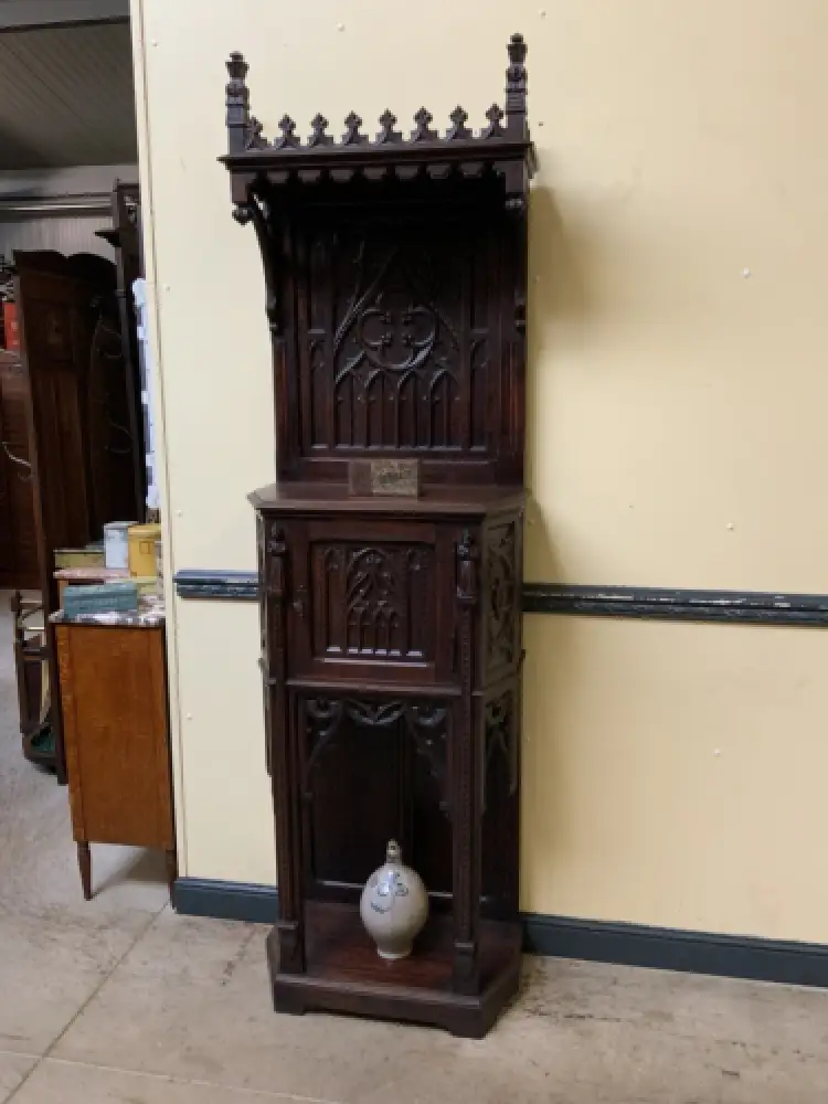 Antik - Vertiko, Anrichte, Pfeilerschrank - Neogotik - Lieferung möglich! 0