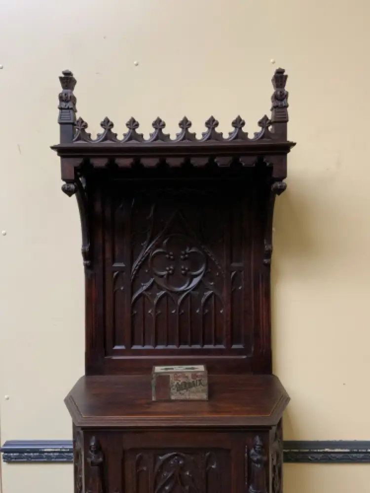 Antik - Vertiko, Anrichte, Pfeilerschrank - Neogotik - Lieferung möglich! 12