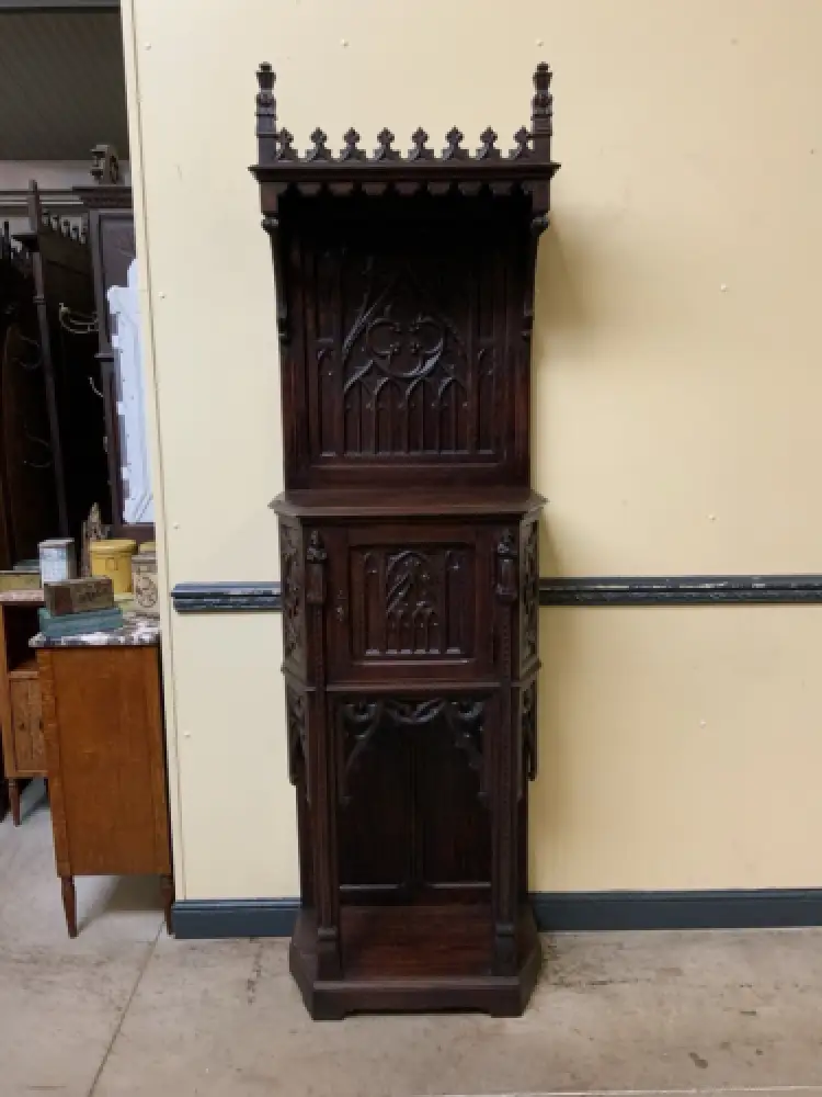 Antik - Vertiko, Anrichte, Pfeilerschrank - Neogotik - Lieferung möglich! 2