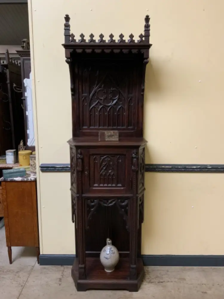 Antik - Vertiko, Anrichte, Pfeilerschrank - Neogotik - Lieferung möglich! 4